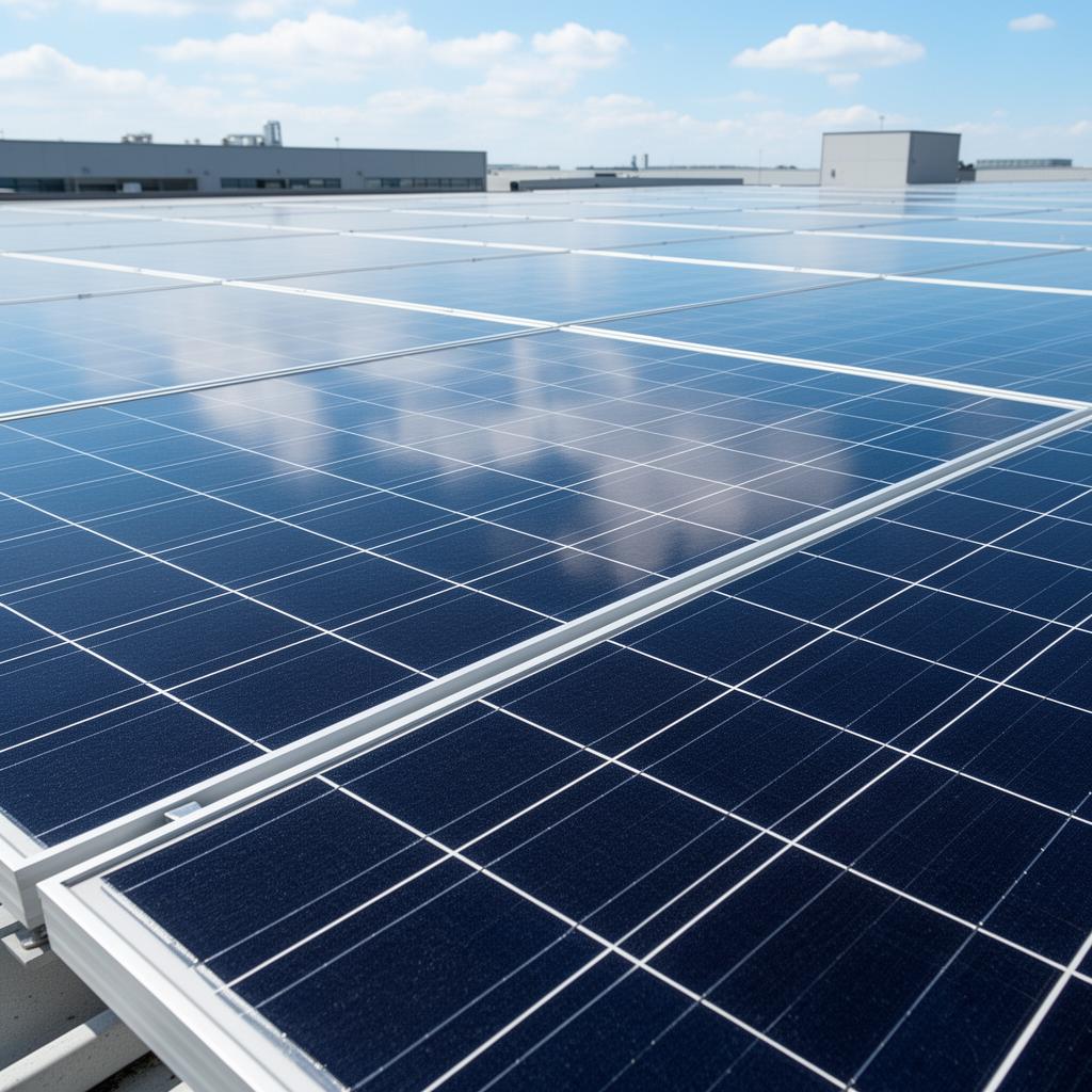 Photovoltaik-Anlage nach professioneller Drohnenreinigung durch Glanzdrohne – sauber und ertragsstark